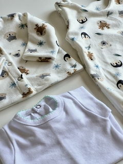 Set 3 piezas *WINTER NATURAL* - jardinero+saquito+body - Cosita Linda - Bebés 