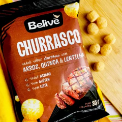 Snack De Arroz Sabor Churrasco 35g Belive na internet