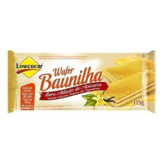 Wafer Zero Açúcar Lowçucar Baunilha - Kit Com 3 Unidades