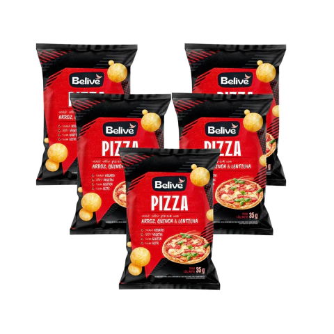 Kit Com 10 Snacks De Arroz Sabor Pizza 35g Belive