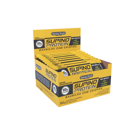 Supino Protein Baunilha Sem Açúcar 30g Banana Brasil 12un