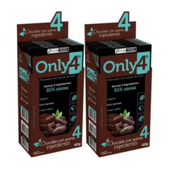 Kit 2 Caixas Chocolate Vegano 85% Cacau Puro Only4 70g
