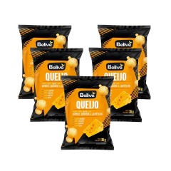 Kit Com 10 Snacks De Arroz Sabor Queijo 35g Belive