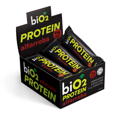 Bio2 Barra Protein Vegana Alfarroba E Pasta De Amendoim 45g Cx 12 Unid