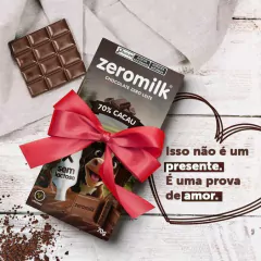 Kit 2 Caixas Chocolate Zeromilk 70% Cacau 70g Tudo Zero Leite - comprar online