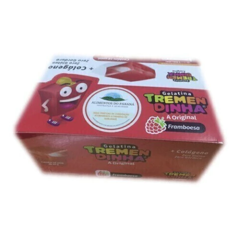Kit 6 Caixas Gelatina Natural Framboesa Tremendinha