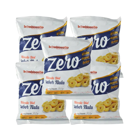 Kit 05 Bom Biscoito Nata Zero Açúcar, Glúten E Lactose 100g