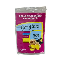 Bala de Gengibre com Própolis Zero Açúcar Amatuvida 20g