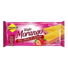 Wafer Zero Açúcar Lowçucar Morango 115g - Kit 3 Unidades