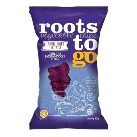 Kit Com 04 Chips De Batata Doce Roxa 45g Roots To Go