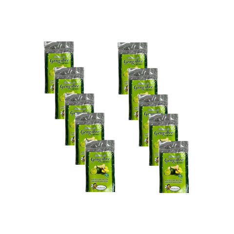 Kit Com 10 Balas De Gengibre E Limão 40g Amatuvida