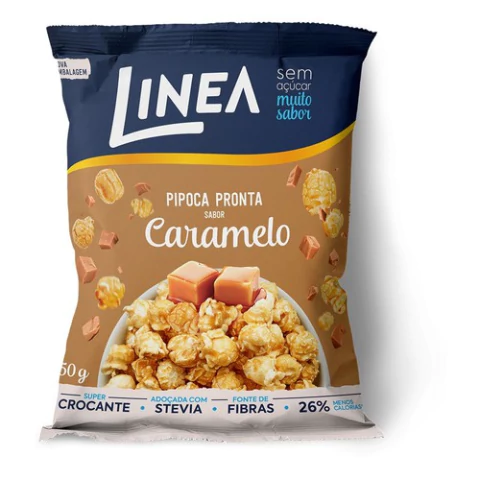 Kit 5 Und Pipoca Pronta Caramelo Zero 50g Linea