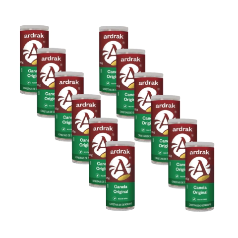 Cristais De Gengibre Canela 15g Ardrak - 12 Unidades