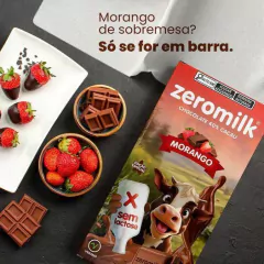 Kit Com 2 Caixas Chocolate Zeromilk Morango 70g Tudo Zero Leite - comprar online