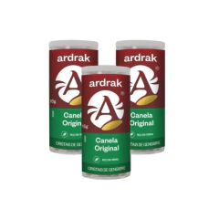 Cristais De Gengibre Canela 15g Ardrak - 3 Unidades