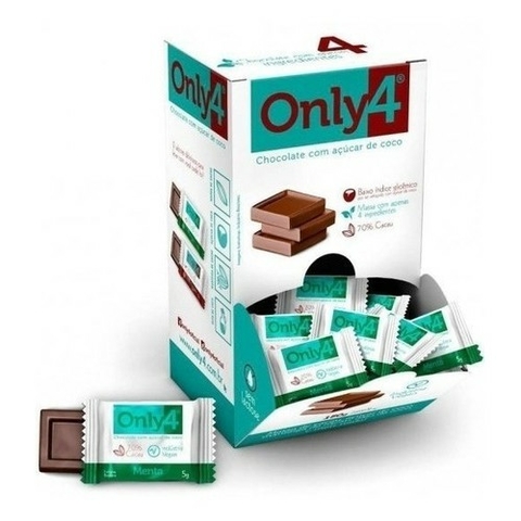 Chocolate Vegano 70% Cacau Menta Mini Only4 05g