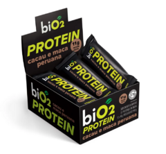 Bio2 Barra Protein Vegana Cacau E Maca Peruana 45g Cx 12 Unid
