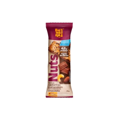 Barra Castanhas E Chocolate 25g Nutsbar Banana Brasil 12un - comprar online
