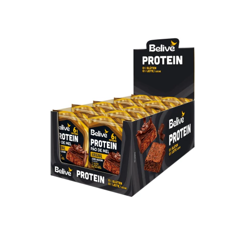 Pão De Mel Protein Zero Açúcar, Glúten e Lactose Belive 10x45g