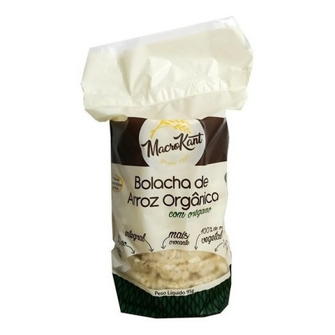 Bolacha De Arroz Macrokant Orégano Kit Com 3 Unid 95g