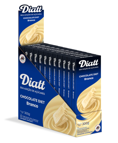 Chocolate Branco Diet 25g Display Com 12 Unidades Diatt - comprar online