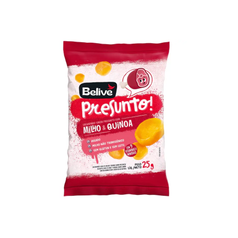 Salgadinho De Milho E Quinoa Presunto 25g Belive