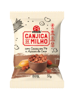 Canjica de Milho com Cacau em Pó e Açúcar de Coco