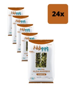 Kit 24 Unidades Snack De Alga Marinha 05g Barbecue