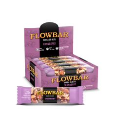 BARRA DE CASTANHAS CRANBERRY SEM GLÚTEN SEM LACTOSE FLOWBAR 30g com 12 unidades