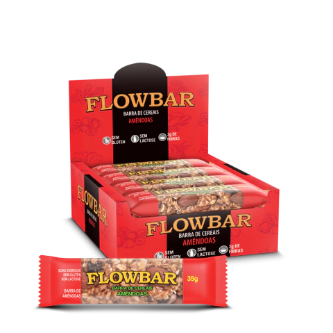BARRA DE AMÊNDOAS, NOZES E CASTANHAS FLOWBAR DISPLAY 12 UND DE 35G
