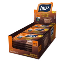 Linea Mini Chocolate Ao Leite Sem Açúcar e Sem Lactose 13g - 15 Un