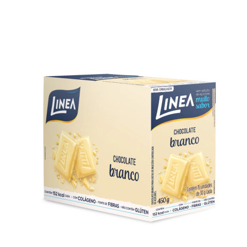 Linea Chocolate Branco 30g Sem Açúcar - 15 Unidades