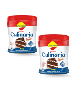 Adoçante Culinário Com Stévia Lowçúcar 400g - Kit 2 Potes
