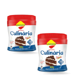 Adoçante Culinário Com Stévia Lowçúcar 400g - Kit 2 Potes