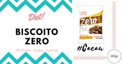 Kit 05 Bom Biscoito Cacau Zero Açúcar, Glúten e Lactose 100g - Hunger.Fit