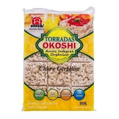 Kit 5 Torradas De Arroz Orgânico Chia E Gergelim 75g Okoshi