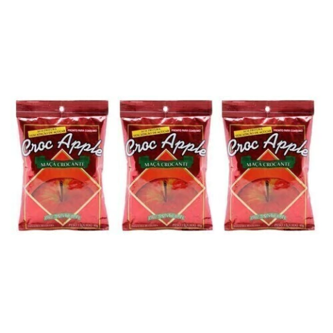 Kit 05 Un Maçã Crocante Zero Açúcar E Glúten Croc Apple 40g