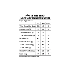Pão De Mel Zero Açúcar, Glúten e Lactose Belive 10x45g na internet
