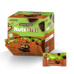 Bombom De Castanhas Nuts Bites Choco Amargo Vegano 15g Cx 26