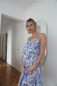 CAMISON MONIQUE CON BOTONES ALGODON CON SEDA LARGO ESPECIAL - ELA DAVICO