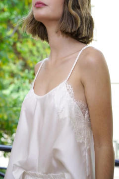 Conjunto Flopy satén Boselli con short Ana - comprar online