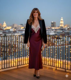 CAMISON MARIA SATEN BOSELLI LARGO - ELA DAVICO