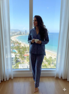 PIJAMA ROMA ALGODON CON SEDA ESTAMPADO - EDICION LIMITADA- - comprar online