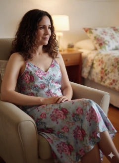 CAMISON MONIQUE SATEN 3/4 CON BOTONES - comprar online