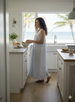 Camison Cristina Brillantina Largo - comprar online