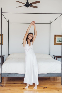 CAMISON LUISA SATEN LARGO - comprar online