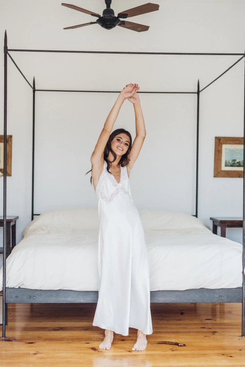 CAMISON LUISA SATEN LARGO - comprar online