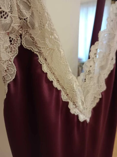 CAMISON AGUSTINA SATEN BOSELLI CORTO CON BRETEL ANCHO - ELA DAVICO