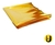 Papel Celofane 30 85x70 Folhas Dobradas Amarelo