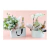 Sacola Rígida com Alça de Couro Off White 25x15x12,5cm. - comprar online